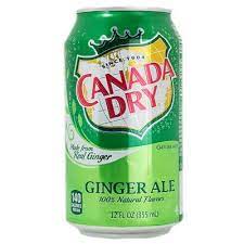 Ginger ale. Soda. Canada Dry. Lata. 355 ml.